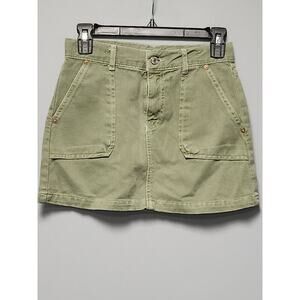 Zara Mini Skirt Kids 13-14 NWOT Olive/Green Denim